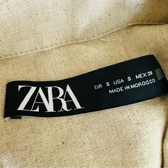 ZARA Neutral Lightweight Cropped Jacket Size Small - Picture 13 of 13